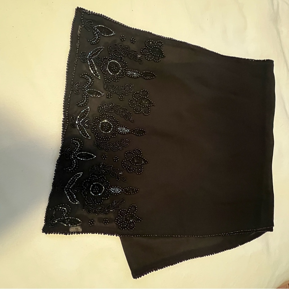 Black Beaded Shawl (56 x 13)